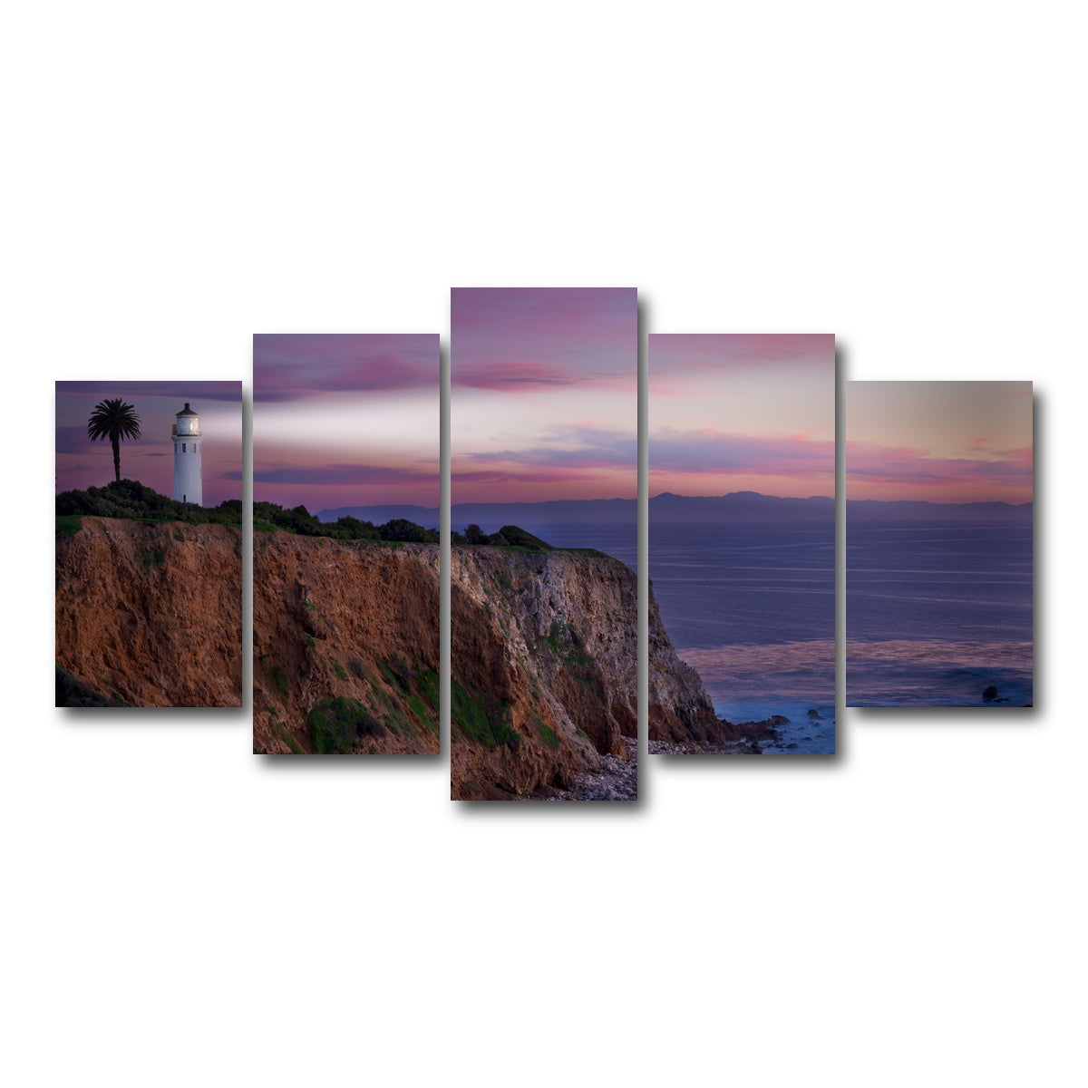 AUTO-MOCKUP WHITE | Southern California Lighthouse | 5 Piece | Gallery Wrap Canvas | group=5_normal