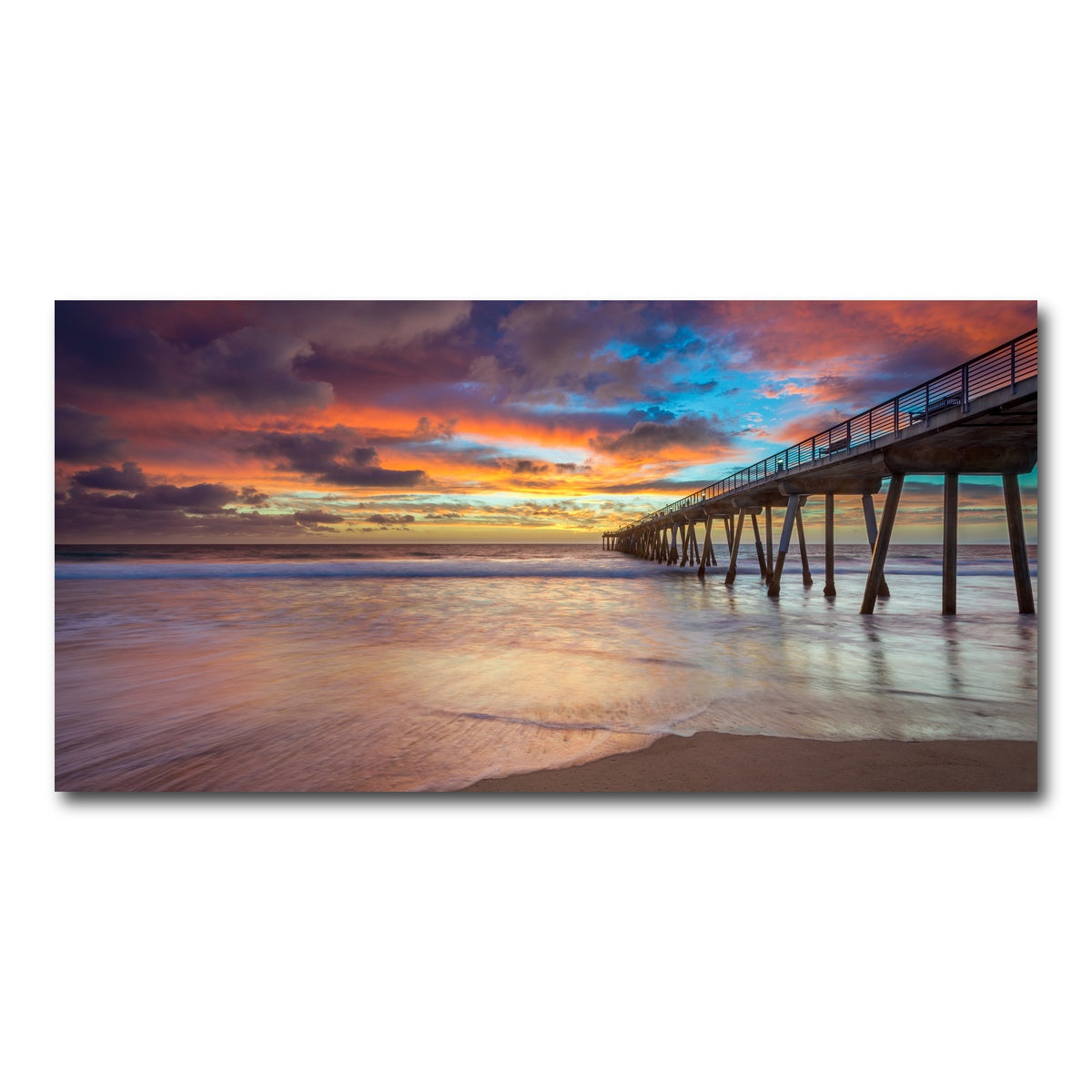 AUTO-MOCKUP WHITE | Southern California Pier at Sunset | 1 Piece | Gallery Wrap Canvas | group=2x1