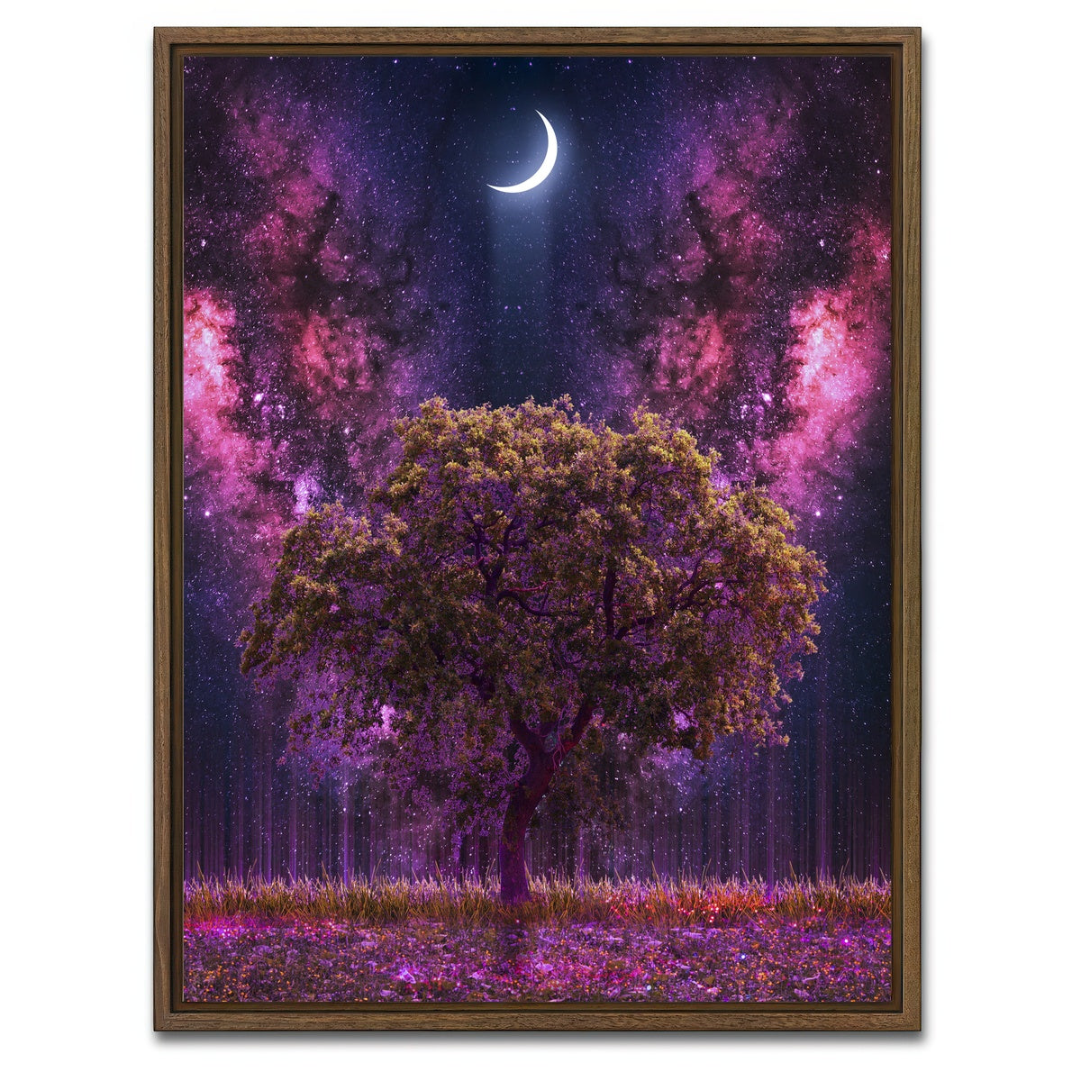 AUTO-MOCKUP WHITE | Space Ground | 1 Piece | Walnut Framed Canvas | group=3x4