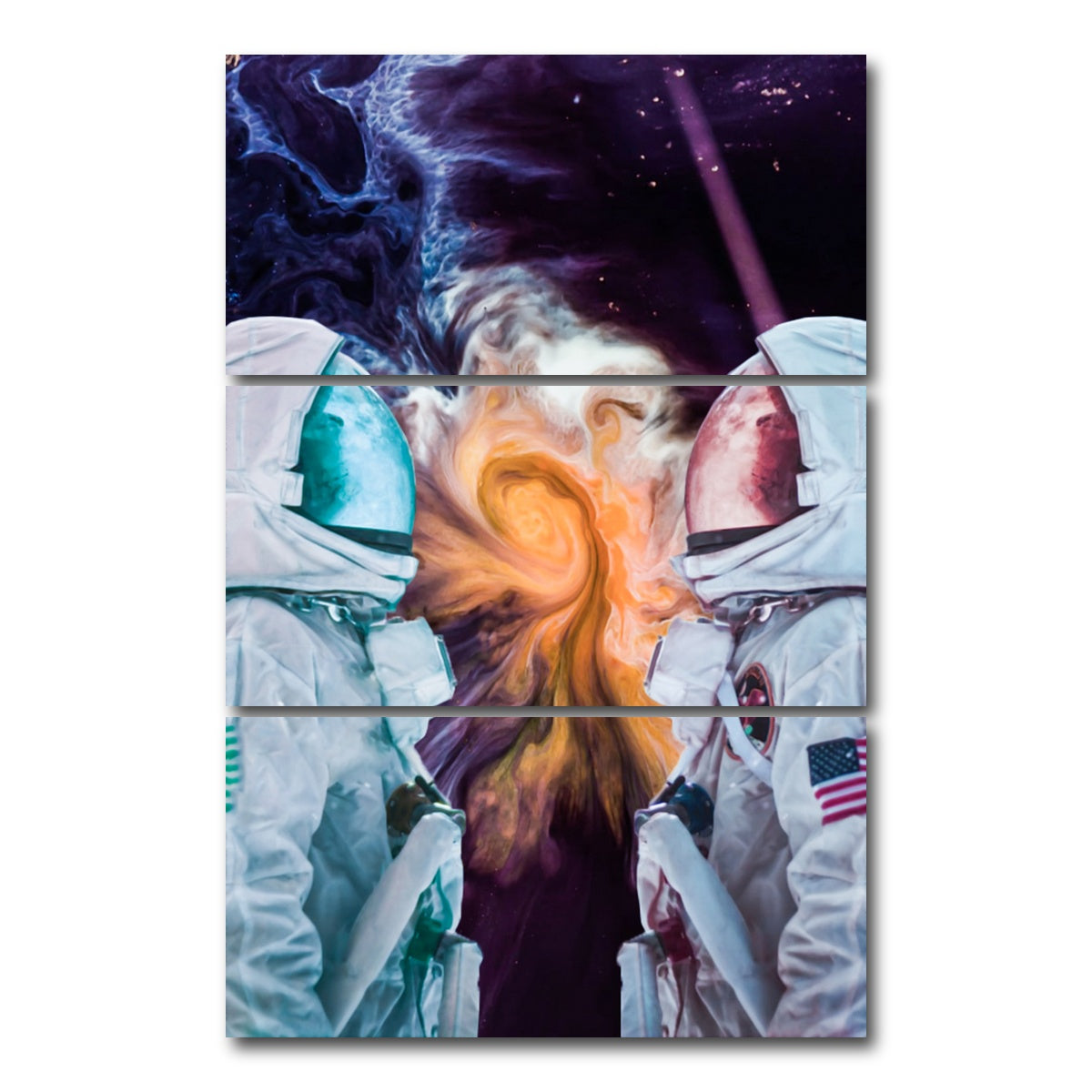 AUTO-MOCKUP WHITE | Space Guardians | 3 Piece | Gallery Wrap Canvas | group=12x24_stacked