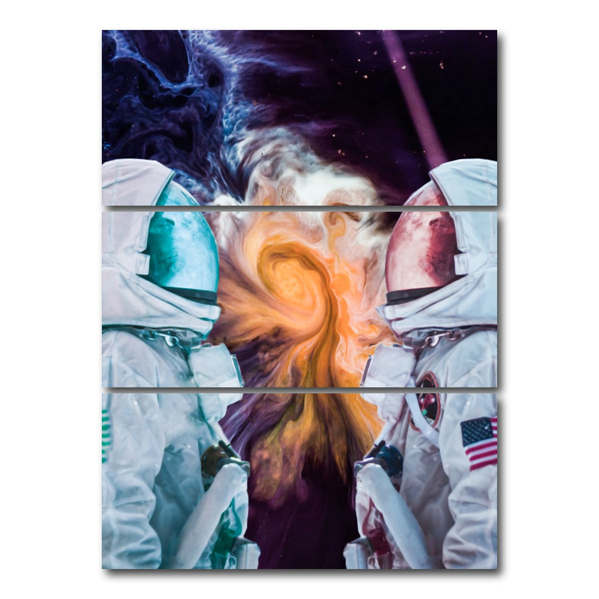 AUTO-MOCKUP WHITE | Space Guardians | 3 Piece | Gallery Wrap Canvas | group=8x18_stacked