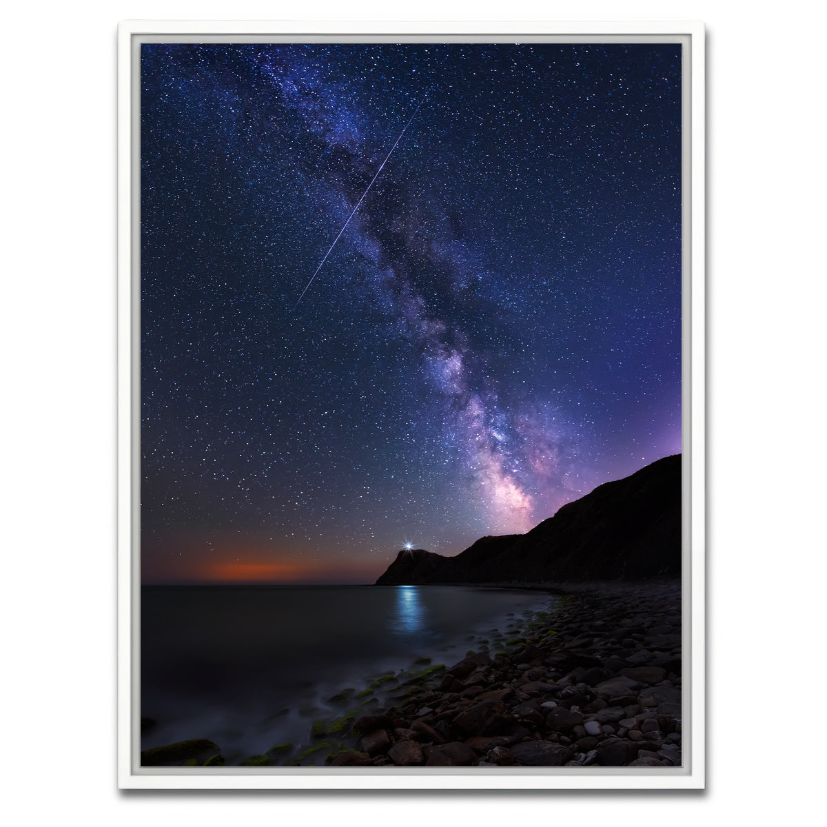 AUTO-MOCKUP WHITE | Space Lighthouse | 1 Piece | White Framed Canvas | group=3x4