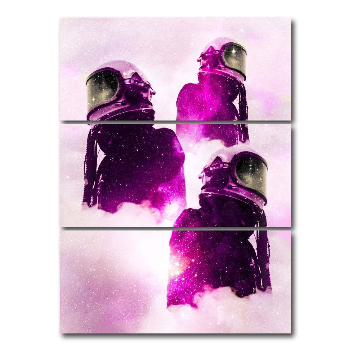 AUTO-MOCKUP WHITE | Space explorers | 3 Piece | Gallery Wrap Canvas | group=8x18_stacked