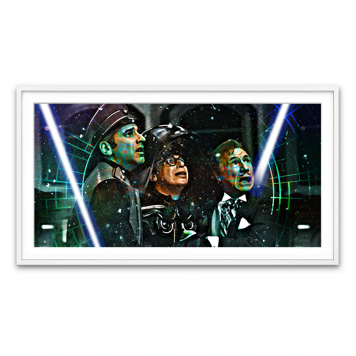 Framed Print 2x1 White