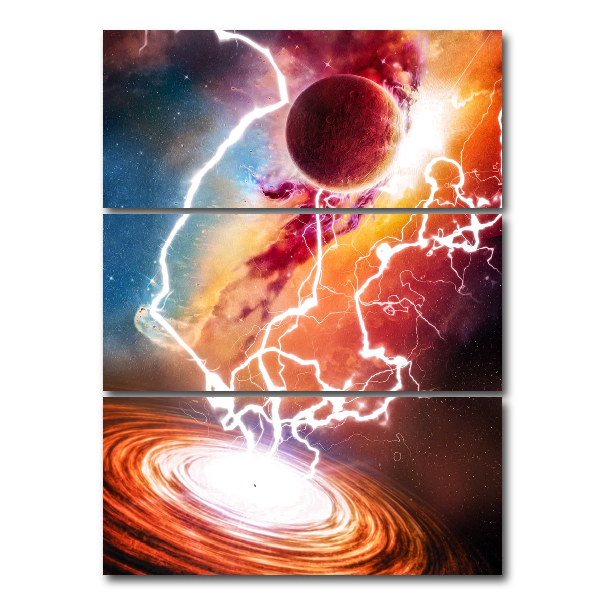 AUTO-MOCKUP WHITE | Spacescape 13 | 3 Piece | Gallery Wrap Canvas | group=8x18_stacked