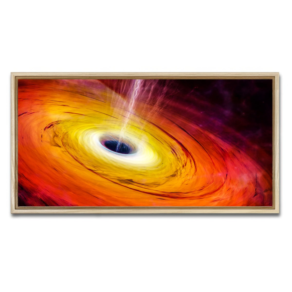 AUTO-MOCKUP WHITE | Spacescape Black Hole | 1 Piece | Natural Framed Canvas | group=2x1