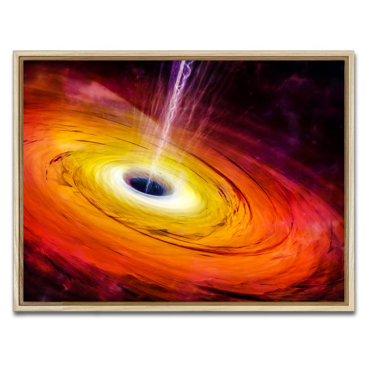 AUTO-MOCKUP WHITE | Spacescape Black Hole | 1 Piece | Natural Framed Canvas | group=4x3