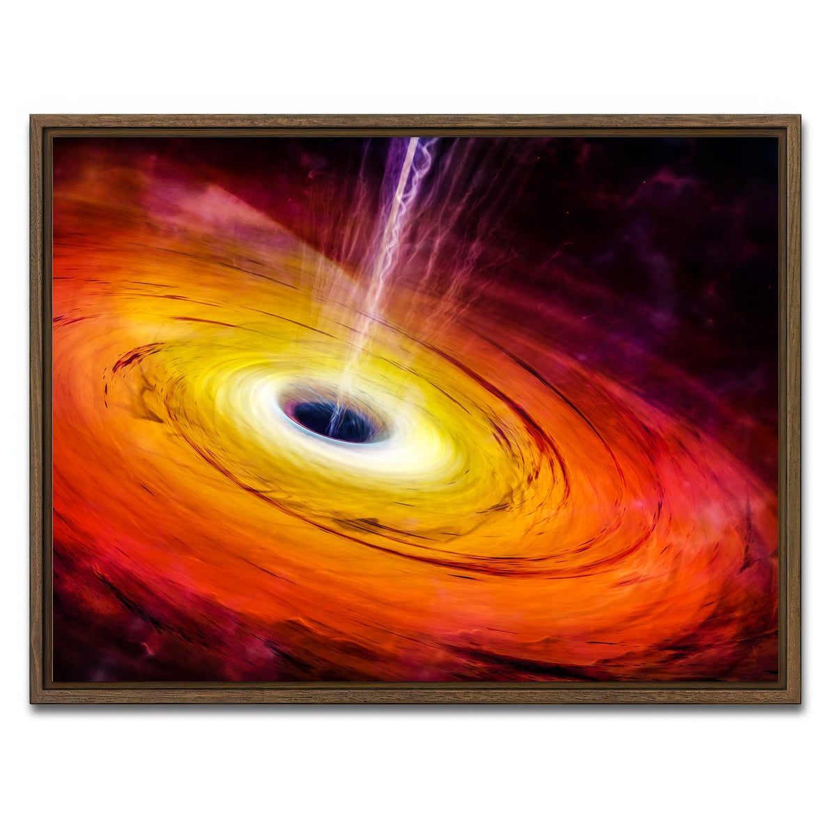 AUTO-MOCKUP WHITE | Spacescape Black Hole | 1 Piece | Walnut Framed Canvas | group=4x3