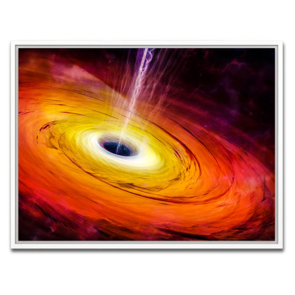 AUTO-MOCKUP WHITE | Spacescape Black Hole | 1 Piece | White Framed Canvas | group=4x3