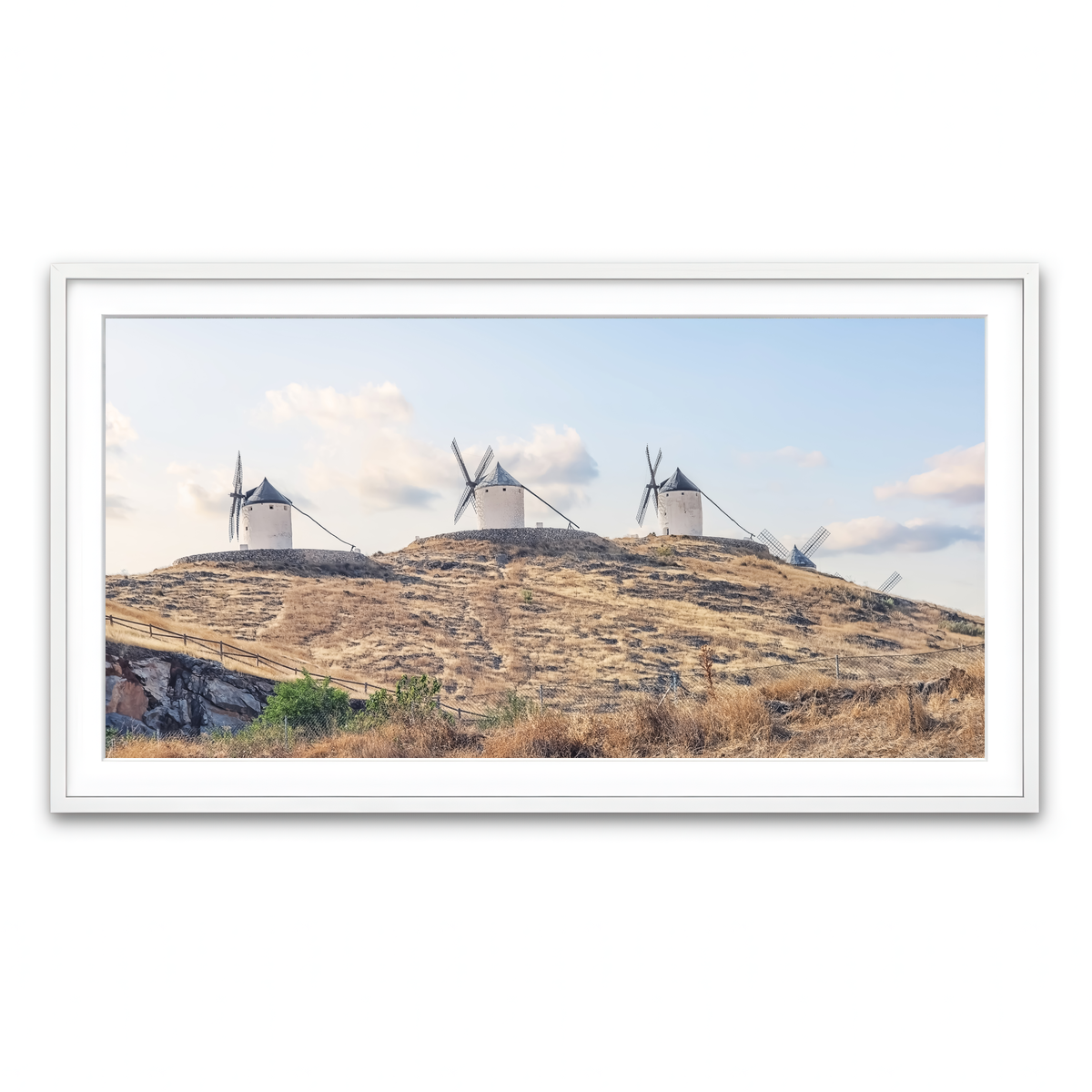 Framed Print 2x1 White