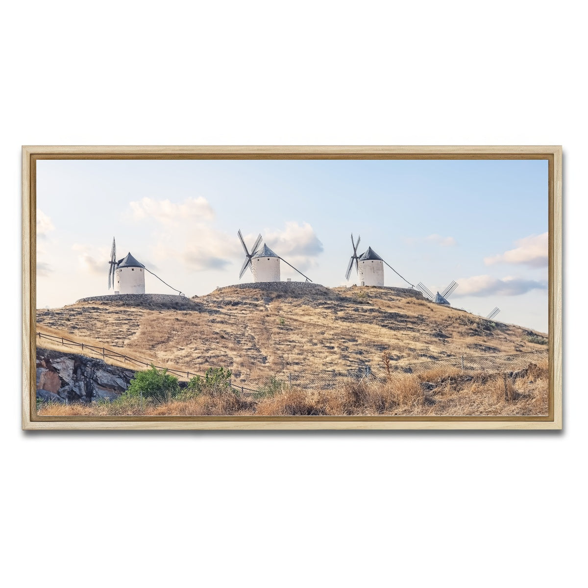 AUTO-MOCKUP WHITE | Spanish Landscape | 1 Piece | Natural Framed Canvas | group=2x1