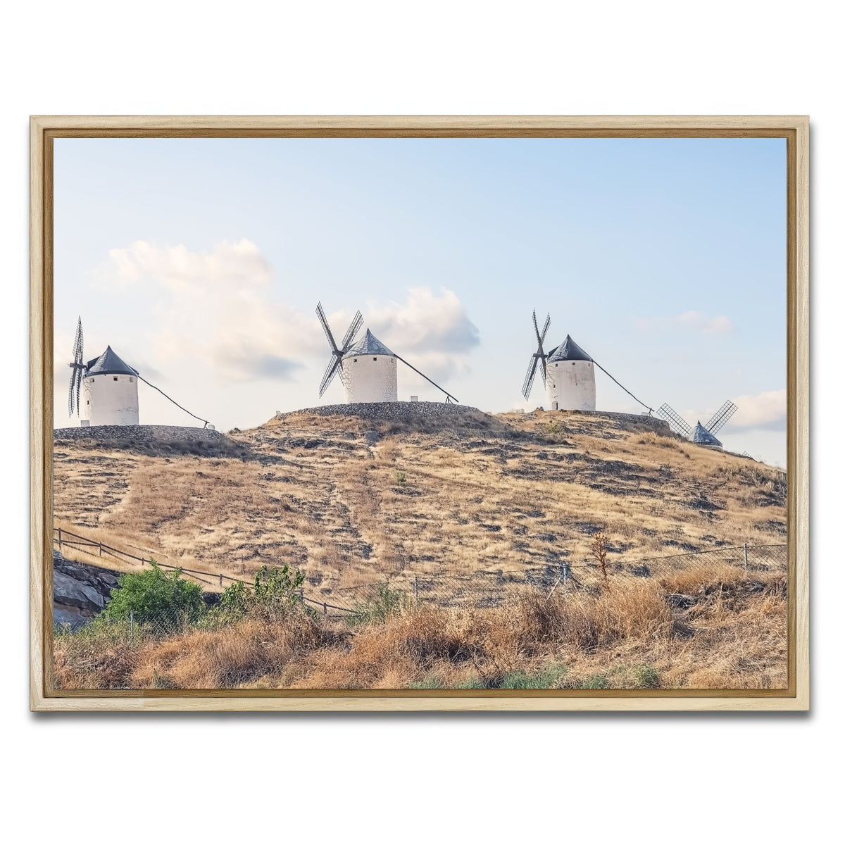 AUTO-MOCKUP WHITE | Spanish Landscape | 1 Piece | Natural Framed Canvas | group=4x3
