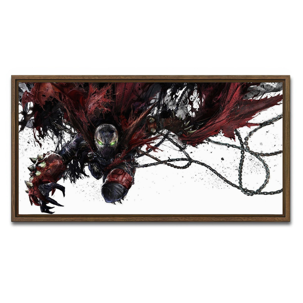 AUTO-MOCKUP WHITE | Spawn | 1 Piece | Walnut Framed Canvas | group=2x1