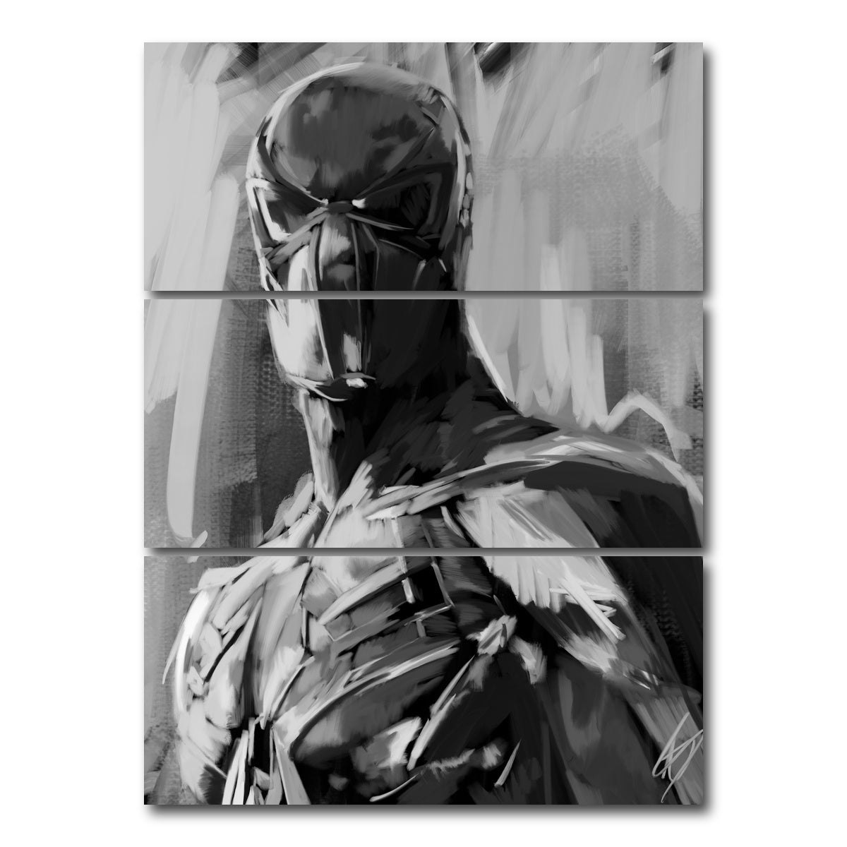 AUTO-MOCKUP WHITE | Spider-Man 2099 | 3 Piece | Gallery Wrap Canvas | group=8x18_stacked