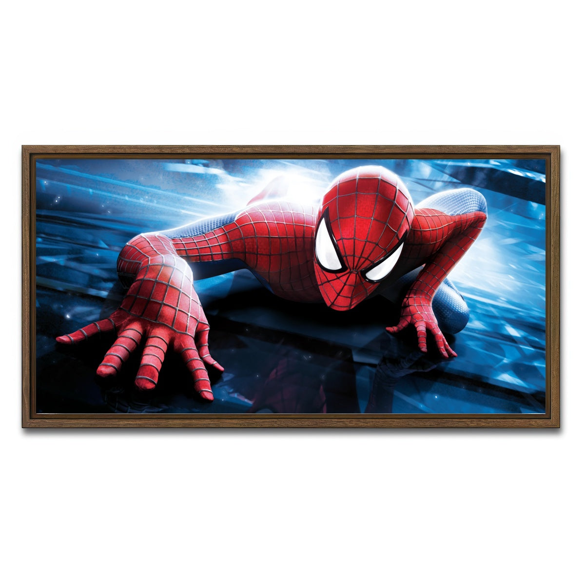 AUTO-MOCKUP WHITE | Spider-man | 1 Piece | Walnut Framed Canvas | group=2x1