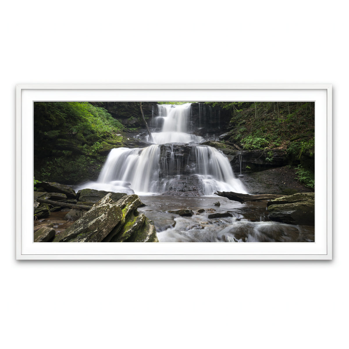 Framed Print 2x1 White