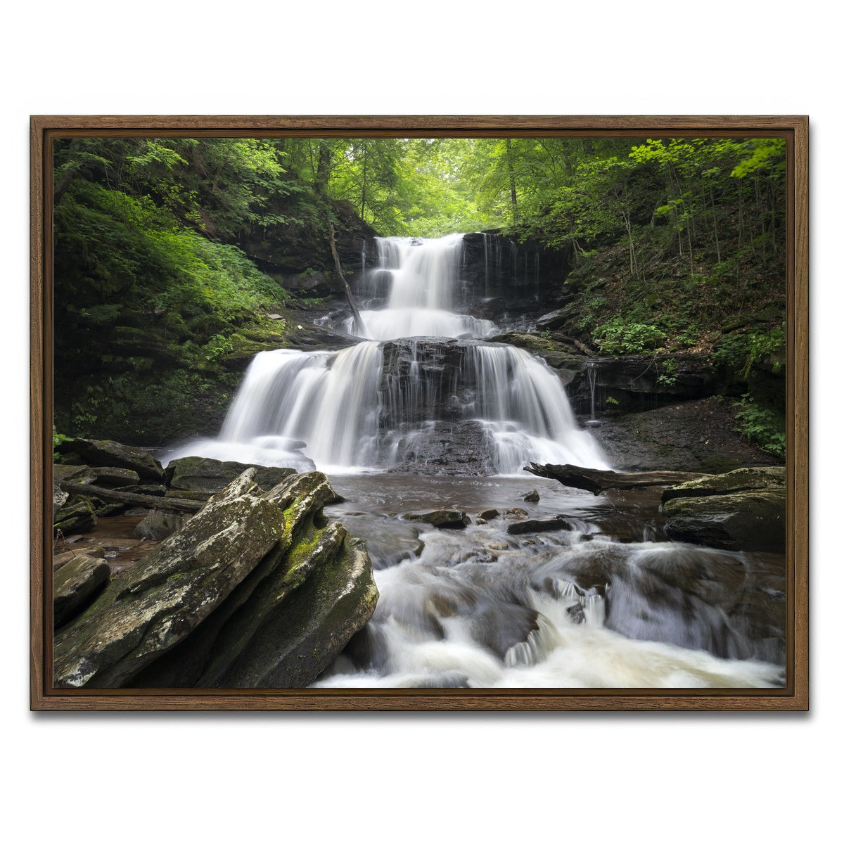 AUTO-MOCKUP WHITE | Split Decision | 1 Piece | Walnut Framed Canvas | group=4x3