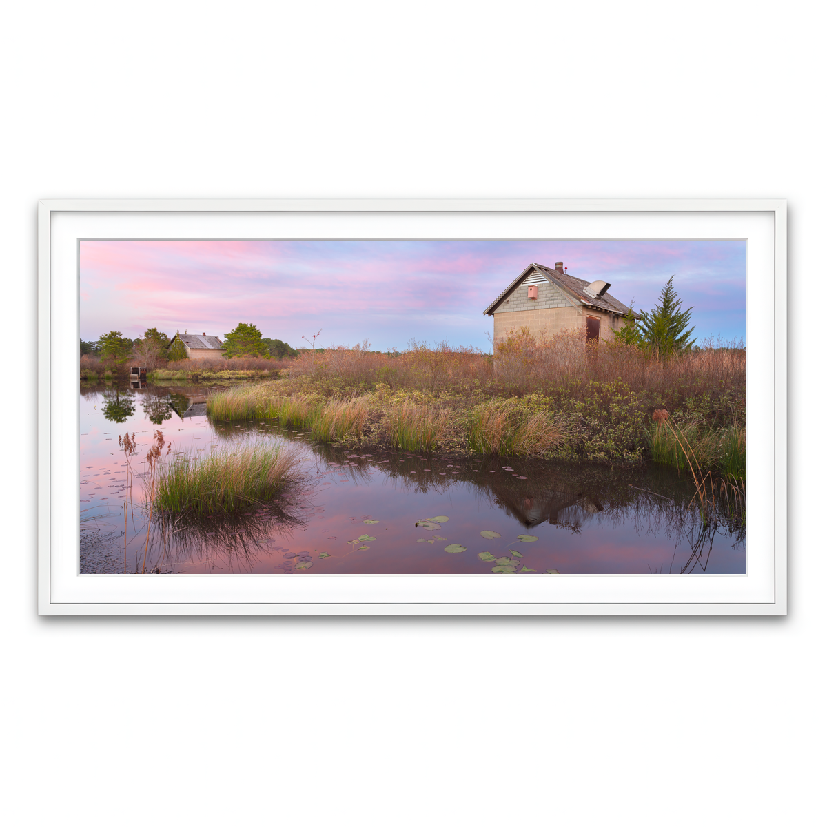Framed Print 2x1 White