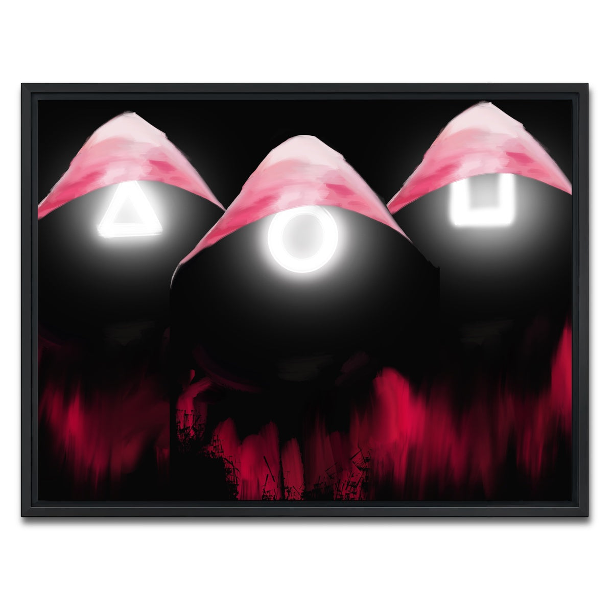 AUTO-MOCKUP WHITE | Squid Game Enforcers | 1 Piece | Black Framed Canvas | group=4x3