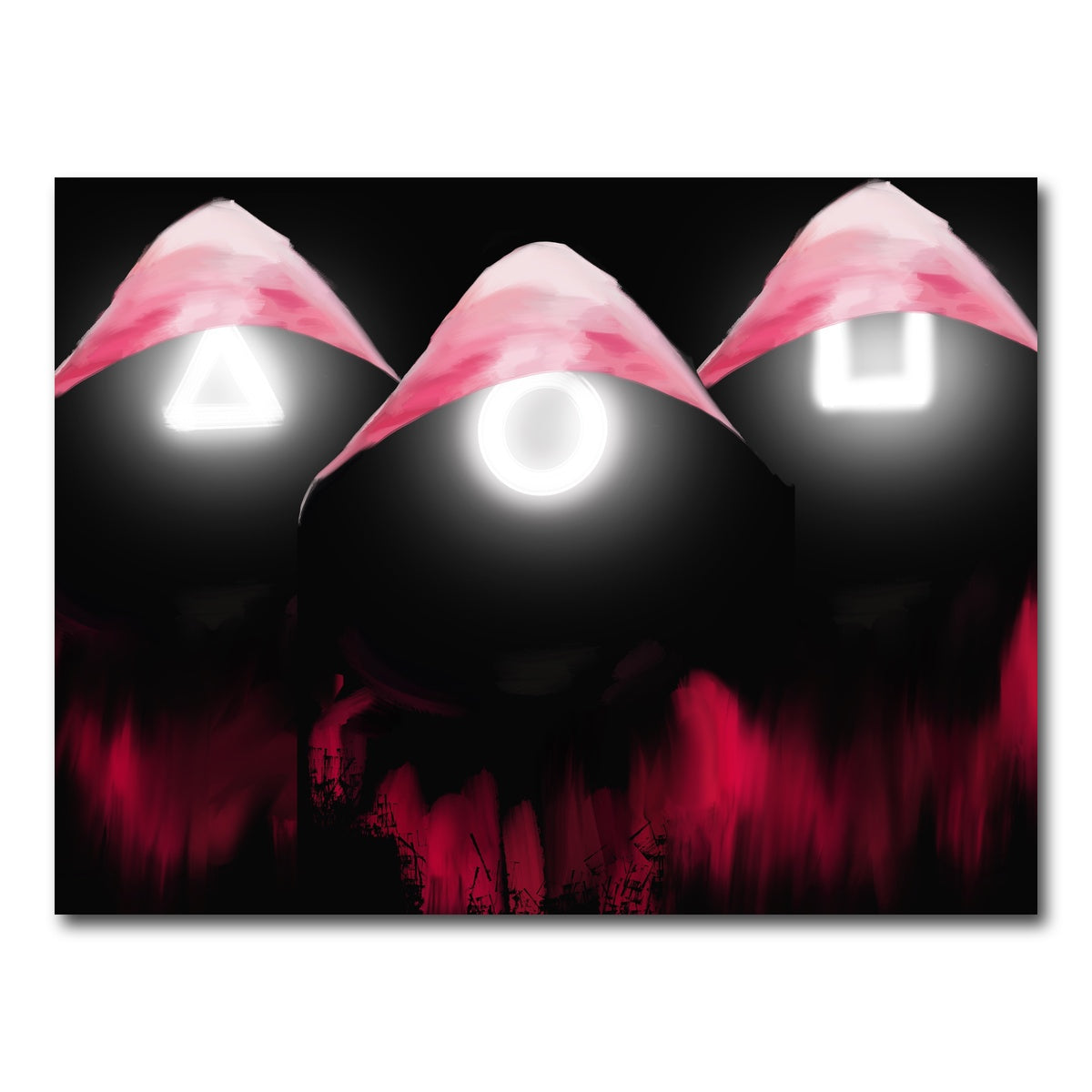 AUTO-MOCKUP WHITE | Squid Game Enforcers | 1 Piece | Gallery Wrap Canvas | group=4x3