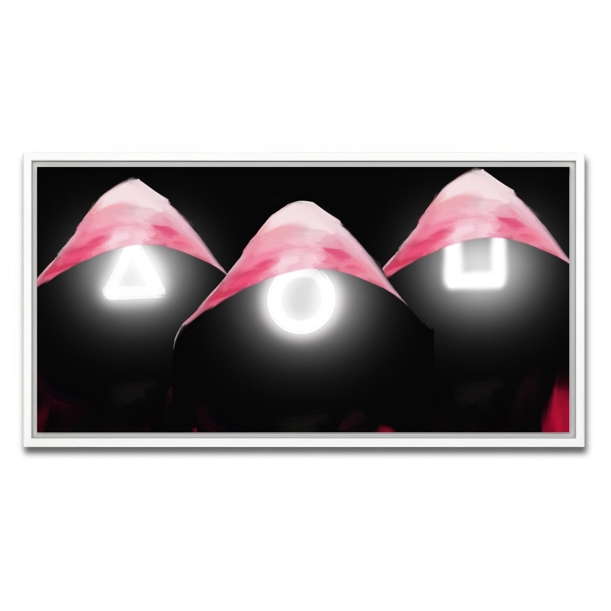 AUTO-MOCKUP WHITE | Squid Game Enforcers | 1 Piece | White Framed Canvas | group=2x1