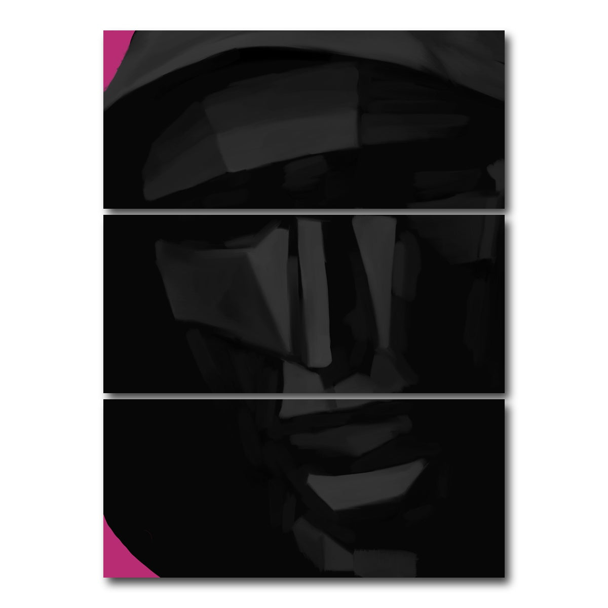 AUTO-MOCKUP WHITE | Squid Game Frontman | 3 Piece | Gallery Wrap Canvas | group=8x18_stacked