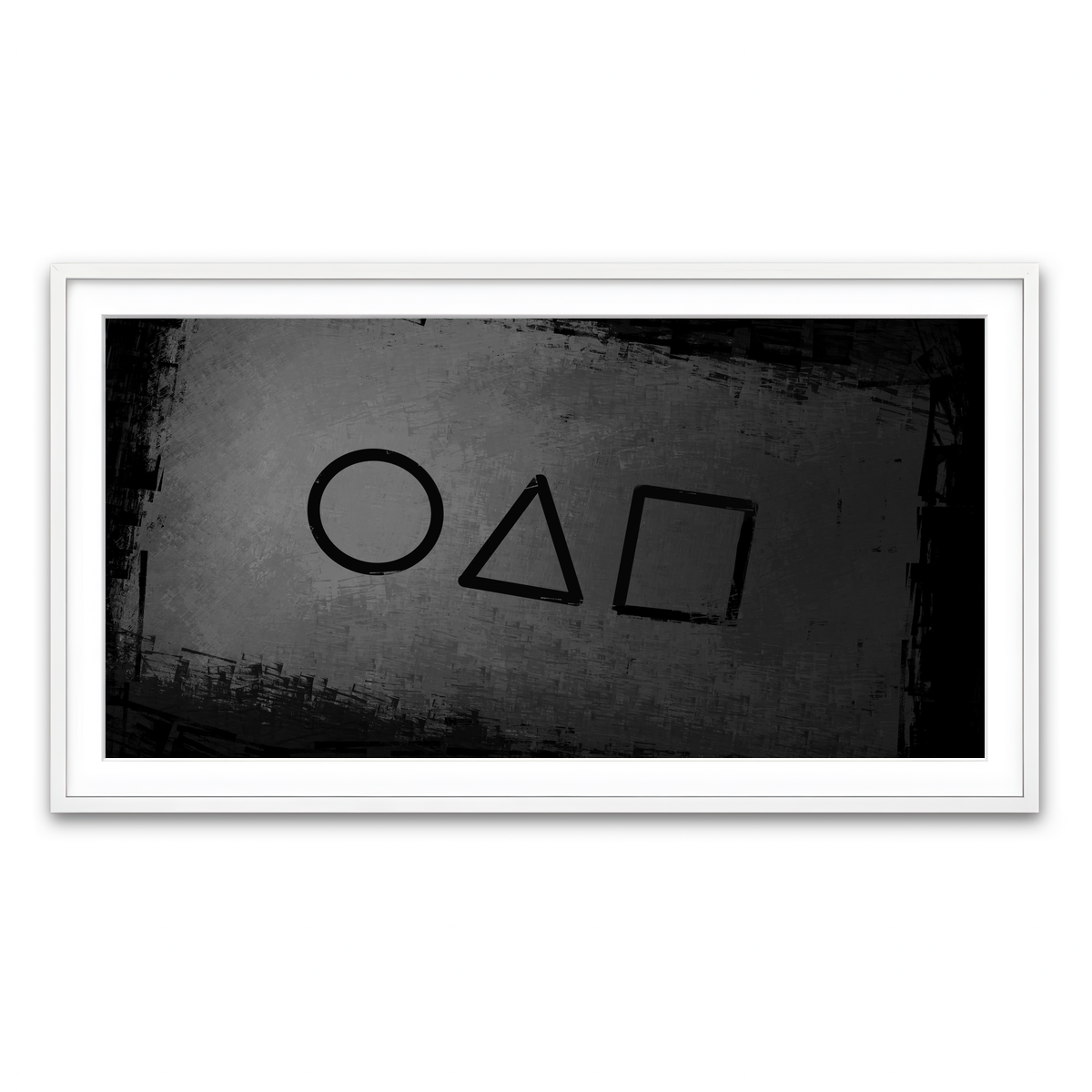 Framed Print 2x1 White