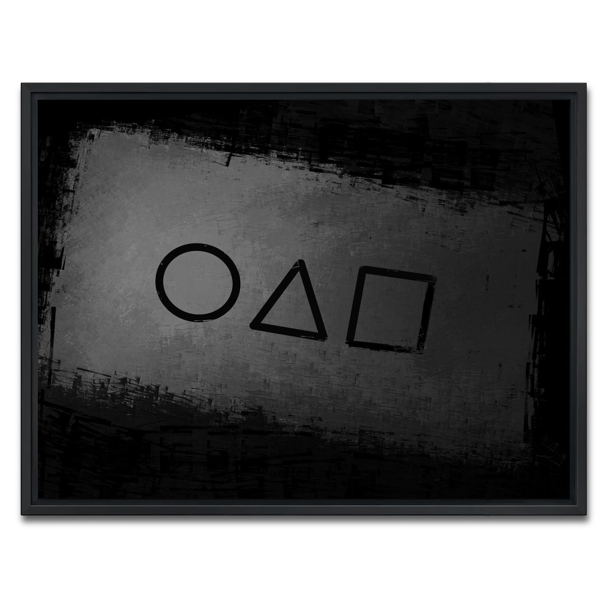 AUTO-MOCKUP WHITE | Squid Game business card | 1 Piece | Black Framed Canvas | group=4x3