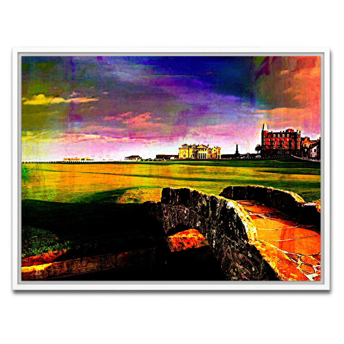 AUTO-MOCKUP WHITE | St. Andrews Old Course | 1 Piece | White Framed Canvas | group=4x3