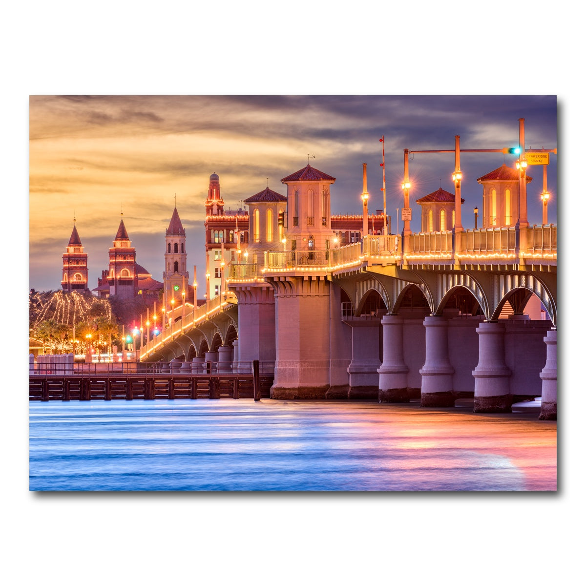 AUTO-MOCKUP WHITE | St. Augustine - Bridge of Lions | 1 Piece | Gallery Wrap Canvas | group=4x3