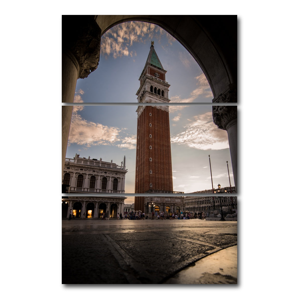 AUTO-MOCKUP WHITE | St. Mark's Square | 3 Piece | Gallery Wrap Canvas | group=12x24_stacked