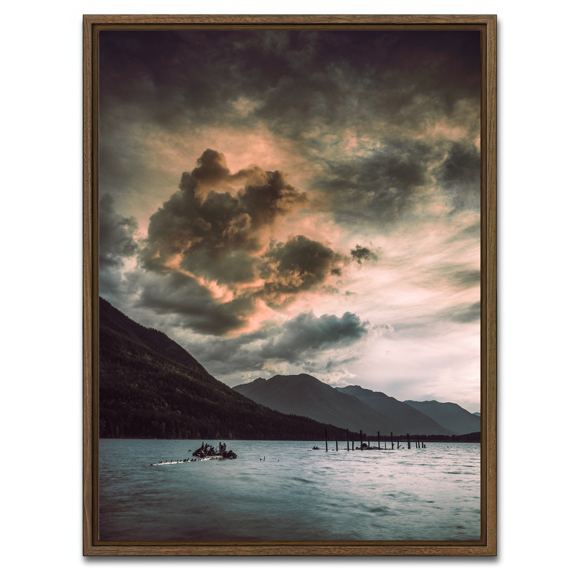 AUTO-MOCKUP WHITE | St. Mary's Lake | 1 Piece | Walnut Framed Canvas | group=3x4