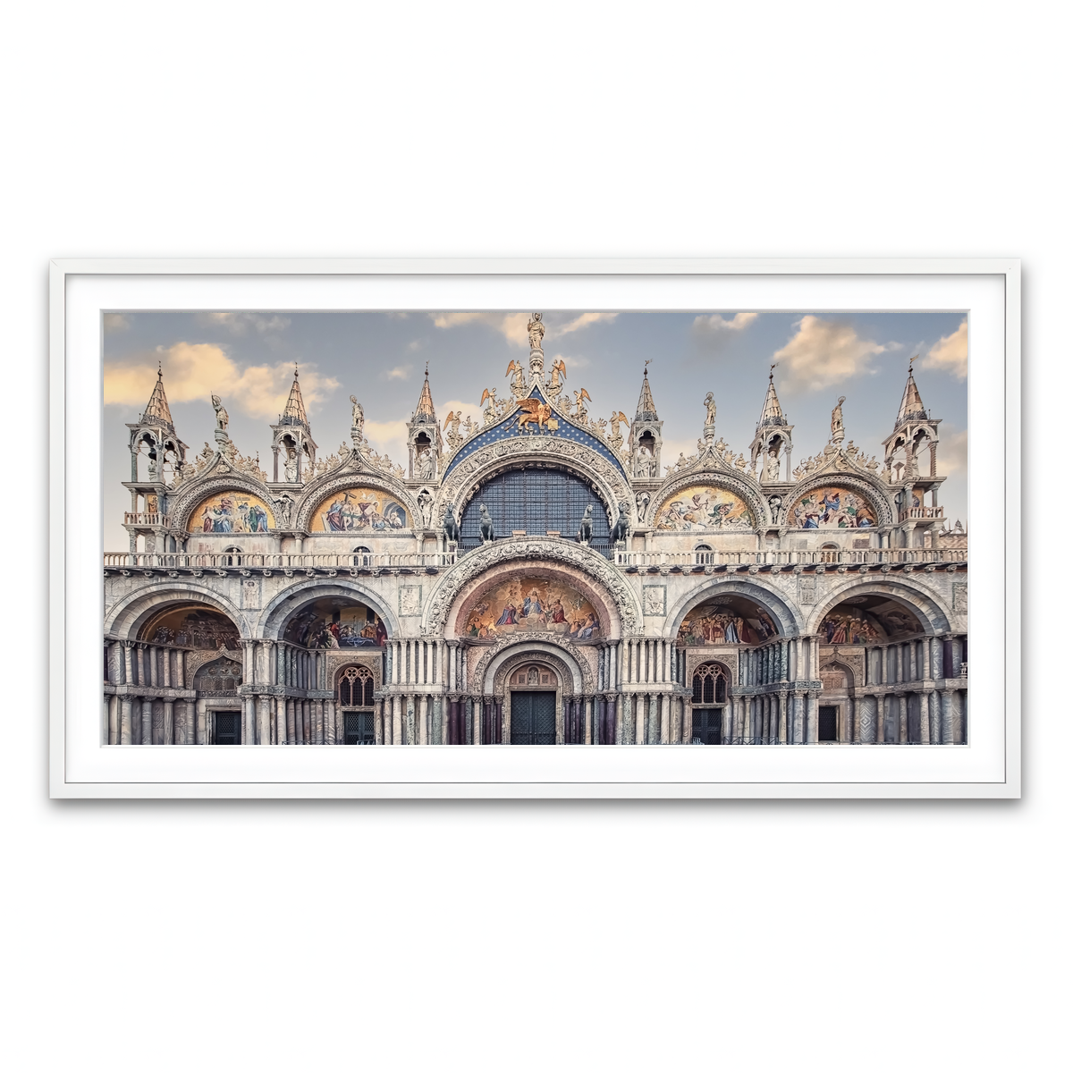 Framed Print 2x1 White