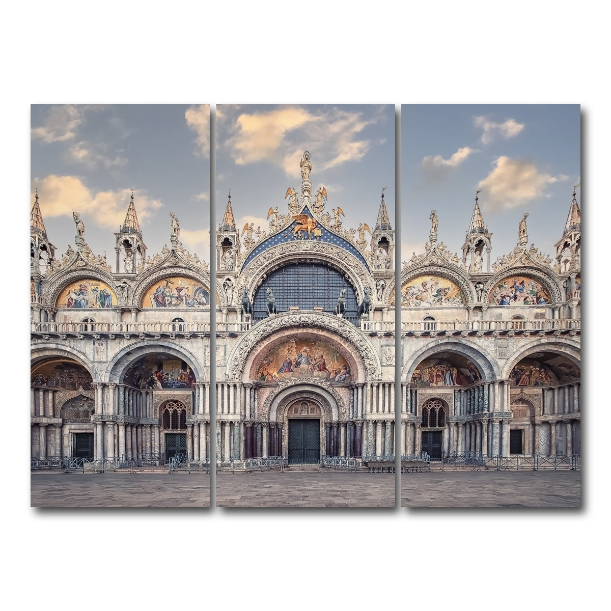 AUTO-MOCKUP WHITE | St Marks Basilica | 3 Piece | Gallery Wrap Canvas | group=8x18