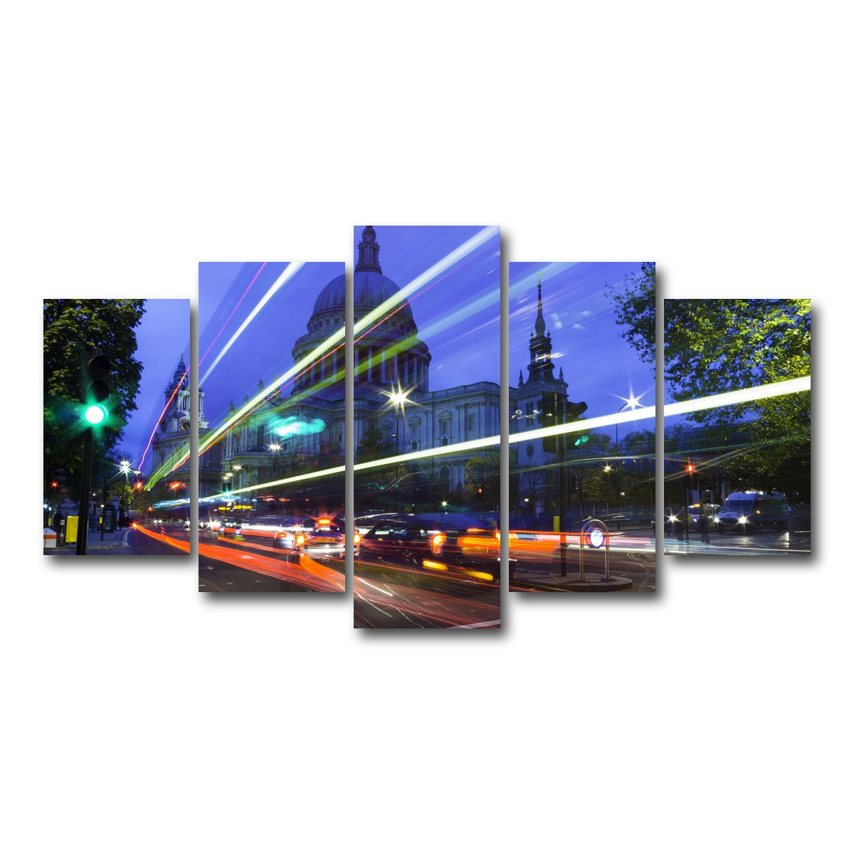 AUTO-MOCKUP WHITE | St Paul's Long Exposure | 5 Piece | Gallery Wrap Canvas | group=5_normal