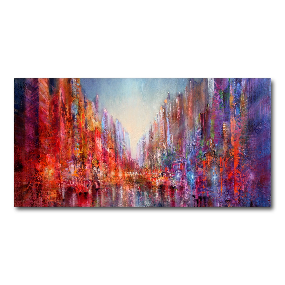 AUTO-MOCKUP WHITE | Stadt am Fluss | 1 Piece | Gallery Wrap Canvas | group=2x1