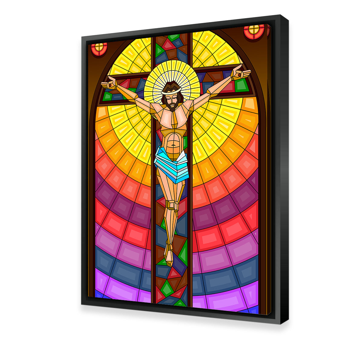 Stained Glass Crucifixion Wall Art