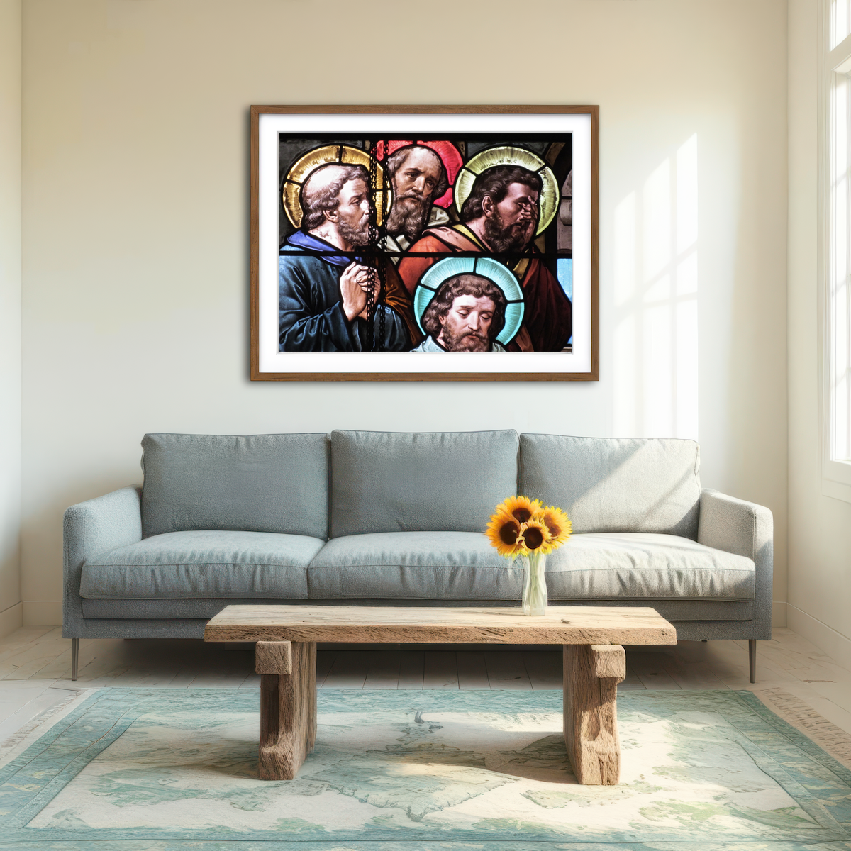 AUTO-MOCKUP ROOM | Stained Glass Wall Art