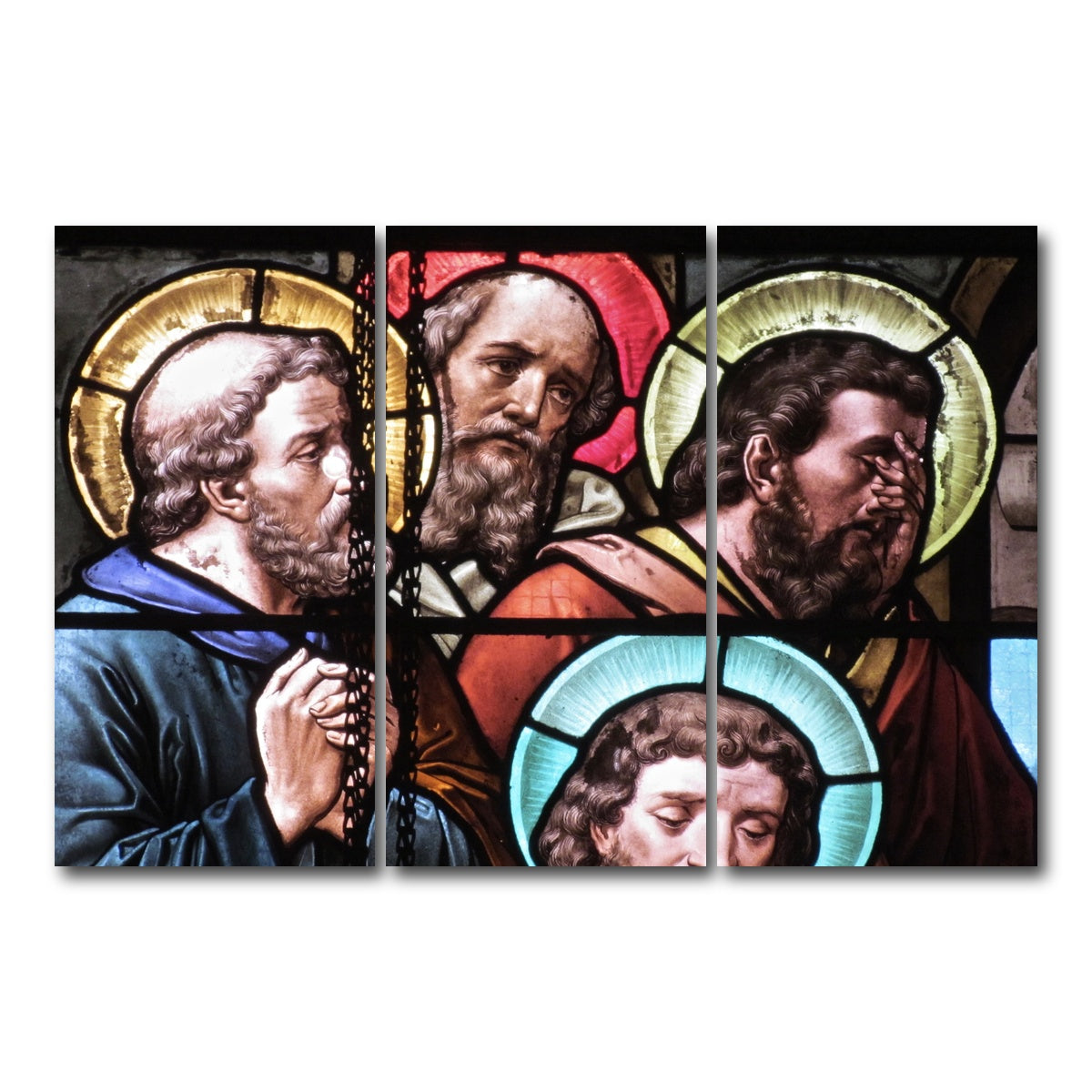 AUTO-MOCKUP WHITE | Stained Glass | 3 Piece | Gallery Wrap Canvas | group=12x24