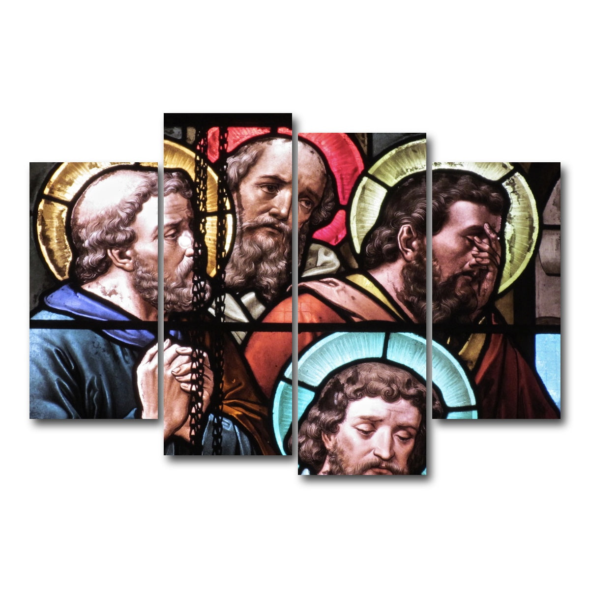 AUTO-MOCKUP WHITE | Stained Glass | 4 Piece | Gallery Wrap Canvas | group=4_short