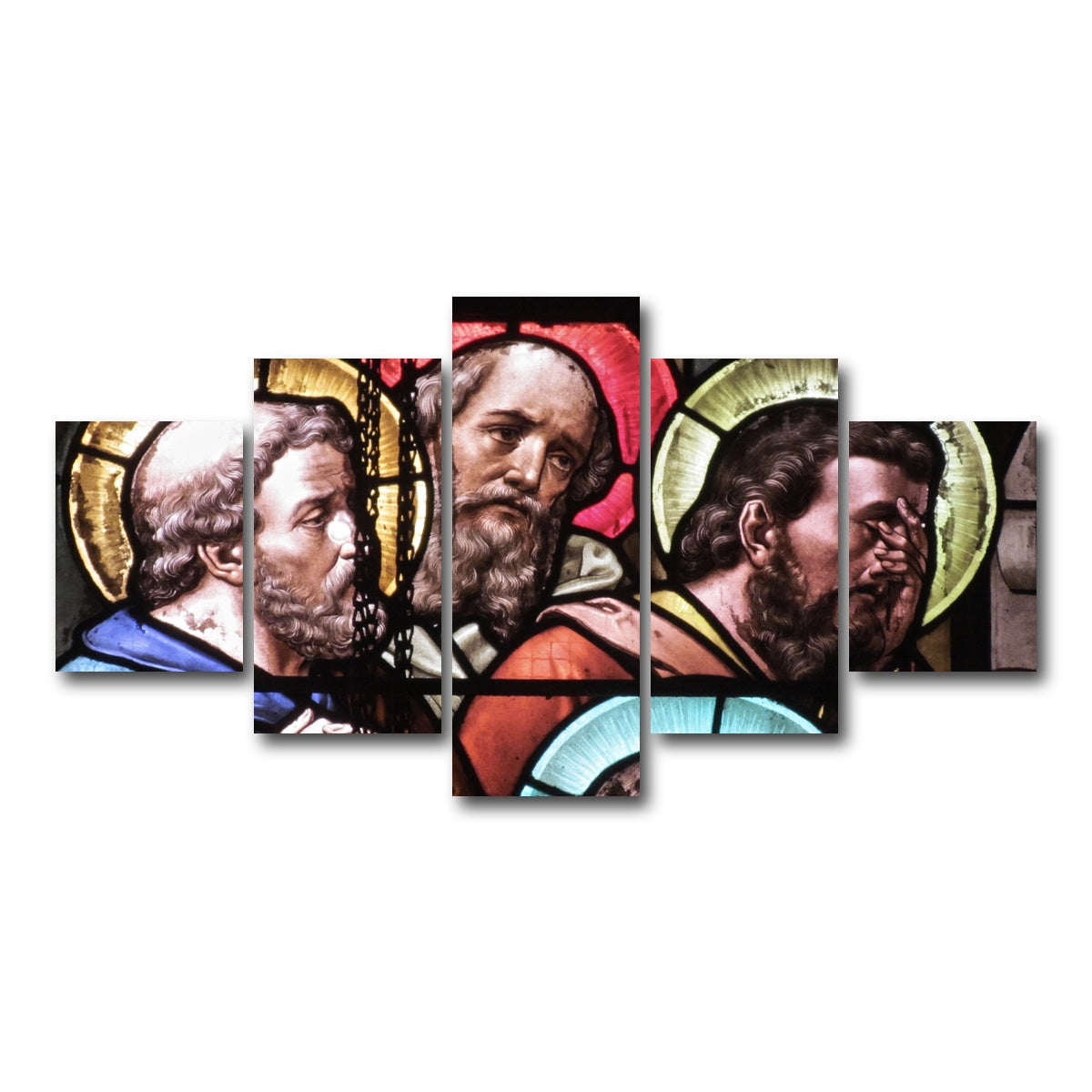 AUTO-MOCKUP WHITE | Stained Glass | 5 Piece | Gallery Wrap Canvas | group=5_short