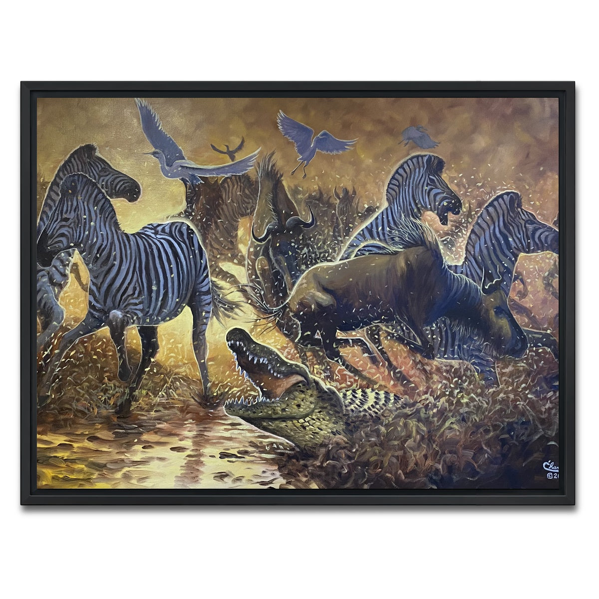 AUTO-MOCKUP WHITE | Stampede | 1 Piece | Black Framed Canvas | group=4x3