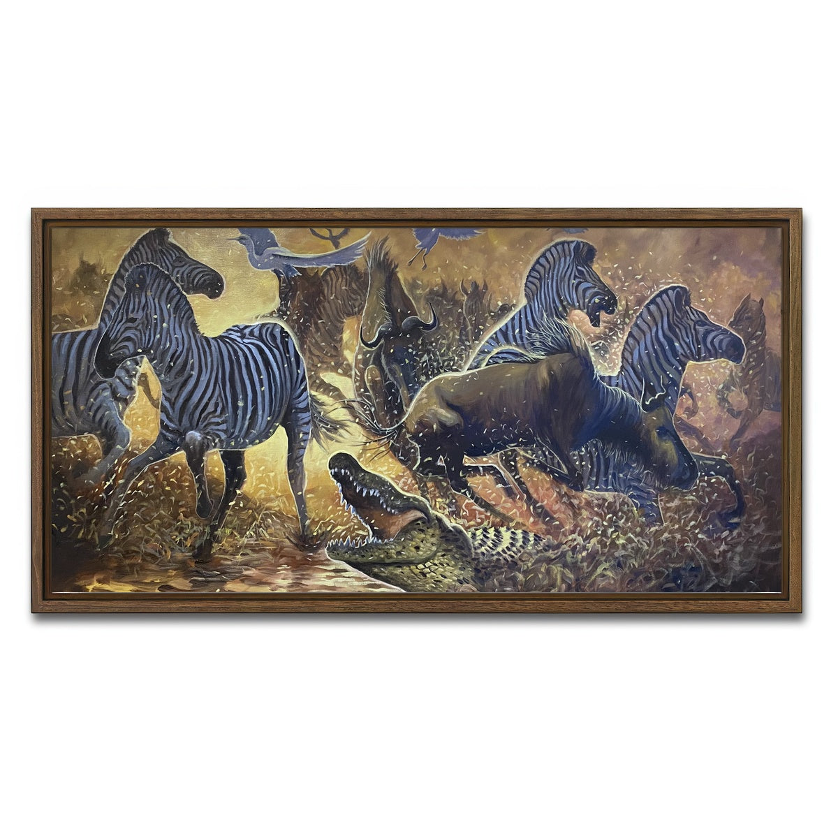 AUTO-MOCKUP WHITE | Stampede | 1 Piece | Walnut Framed Canvas | group=2x1