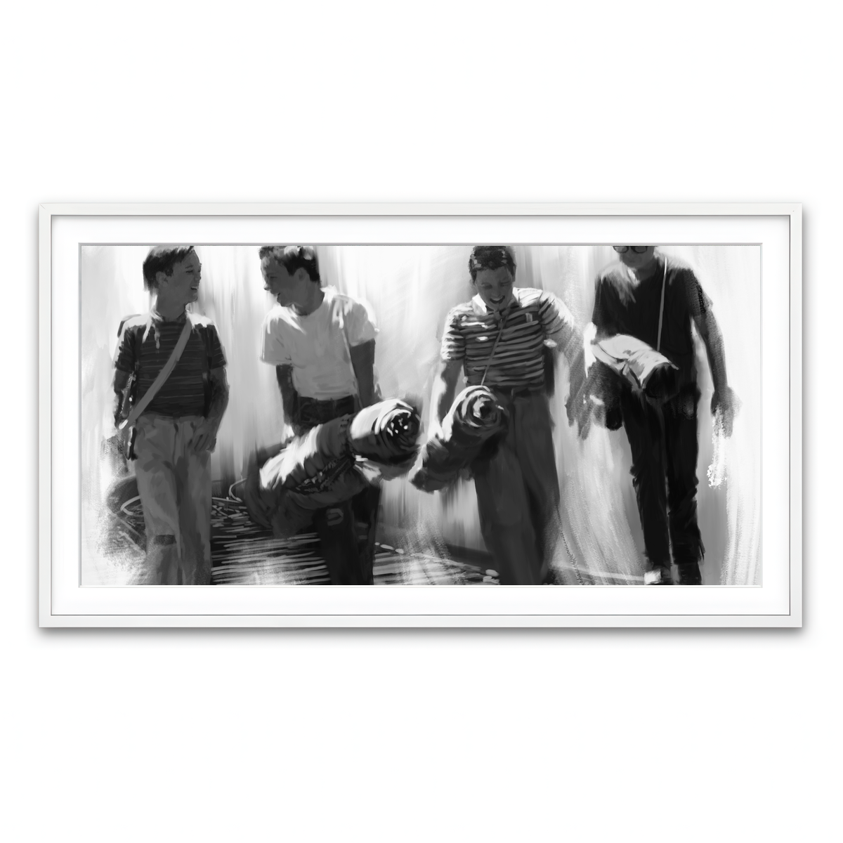 Framed Print 2x1 White