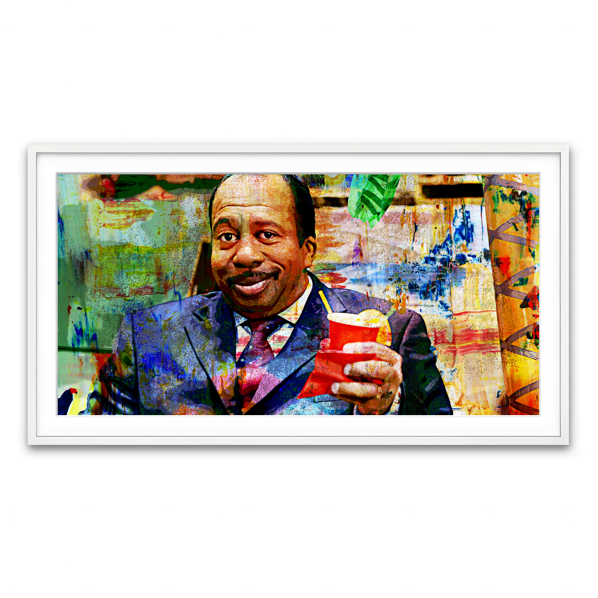 Framed Print 2x1 White