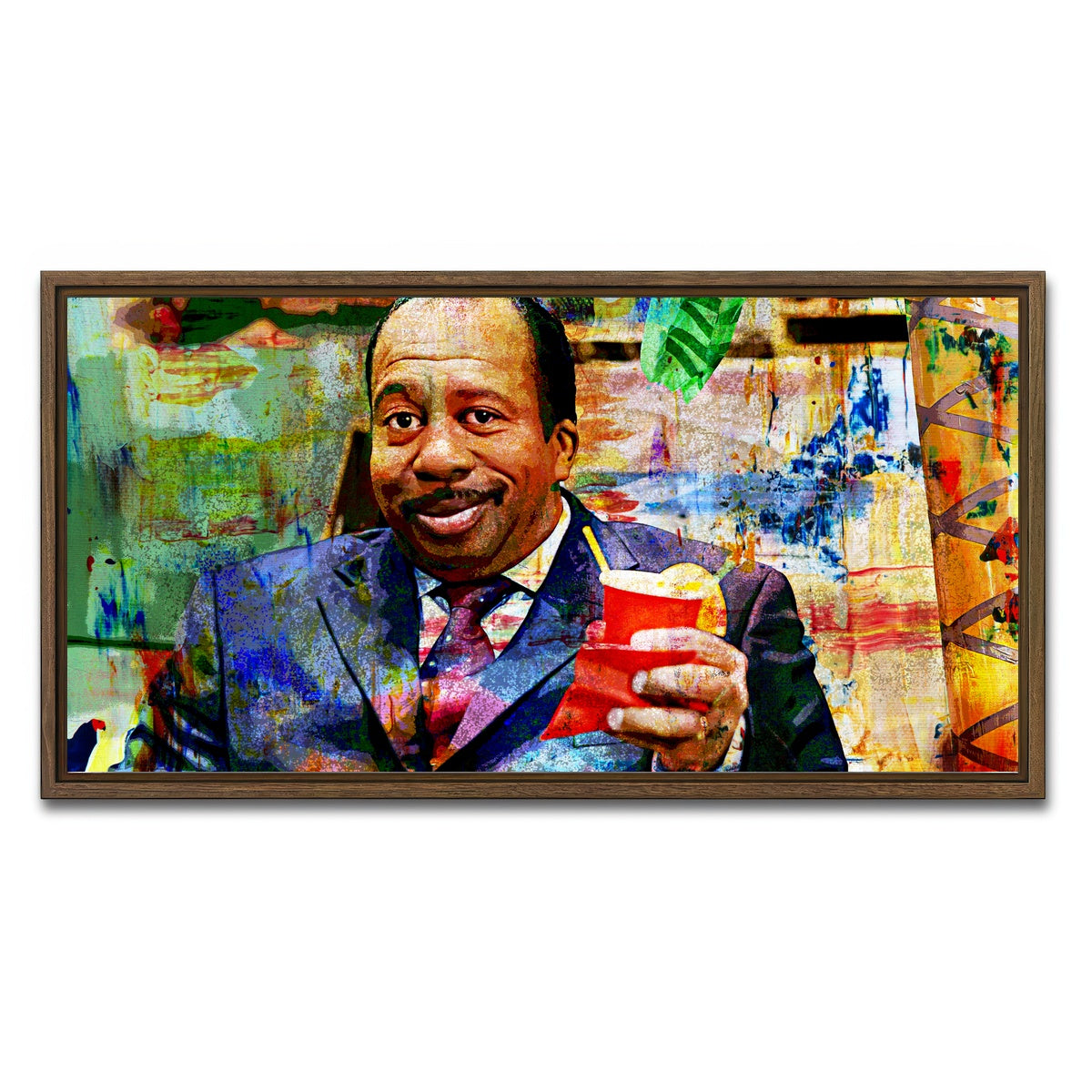 AUTO-MOCKUP WHITE | Stanley - The Office | 1 Piece | Walnut Framed Canvas | group=2x1