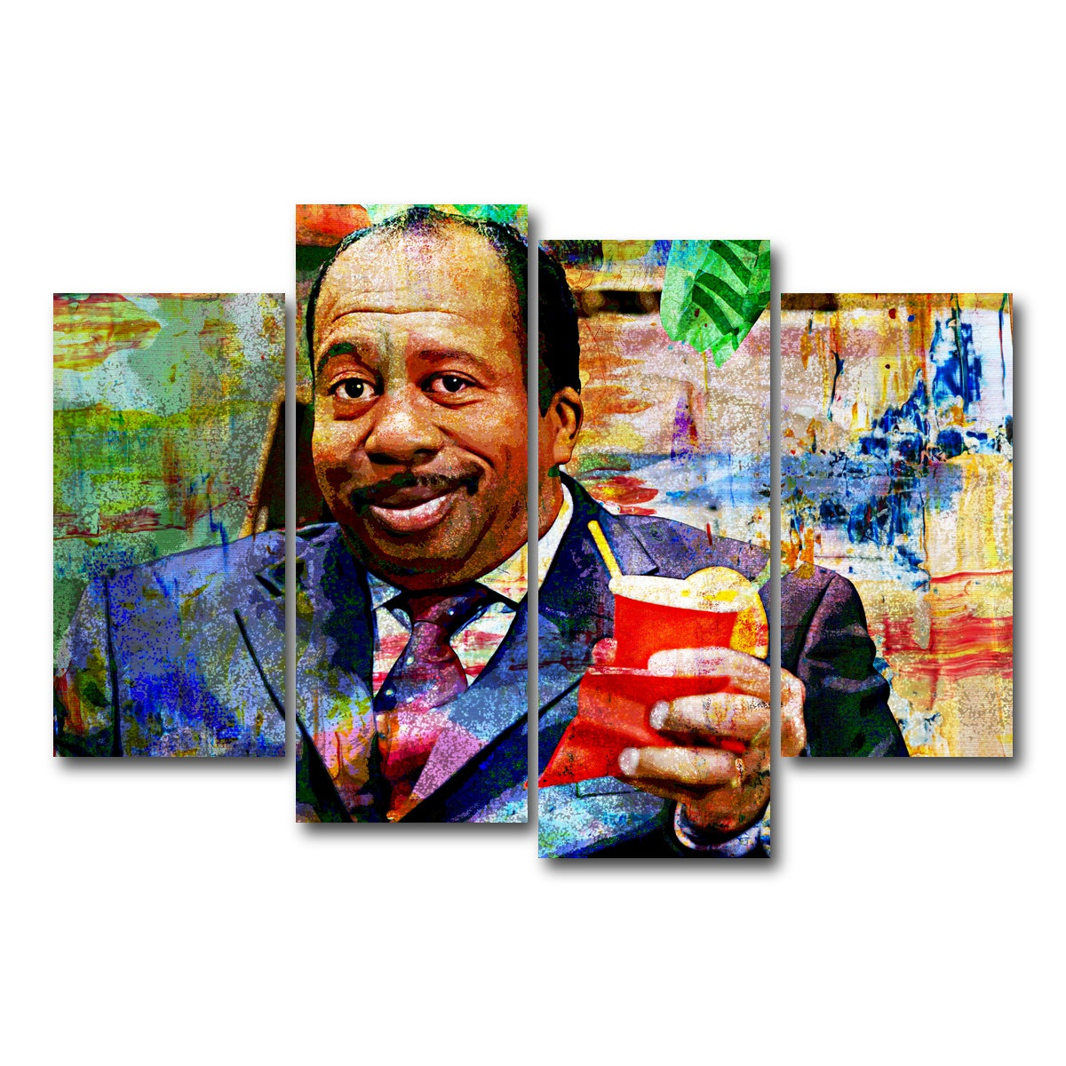 AUTO-MOCKUP WHITE | Stanley - The Office | 4 Piece | Gallery Wrap Canvas | group=4_short