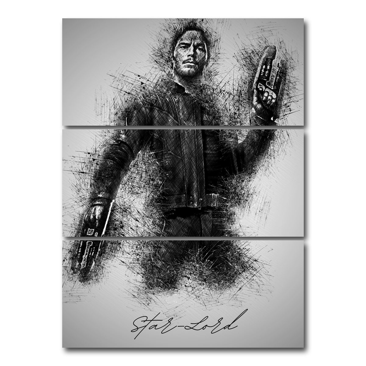 AUTO-MOCKUP WHITE | Star-Lord | 3 Piece | Gallery Wrap Canvas | group=8x18_stacked