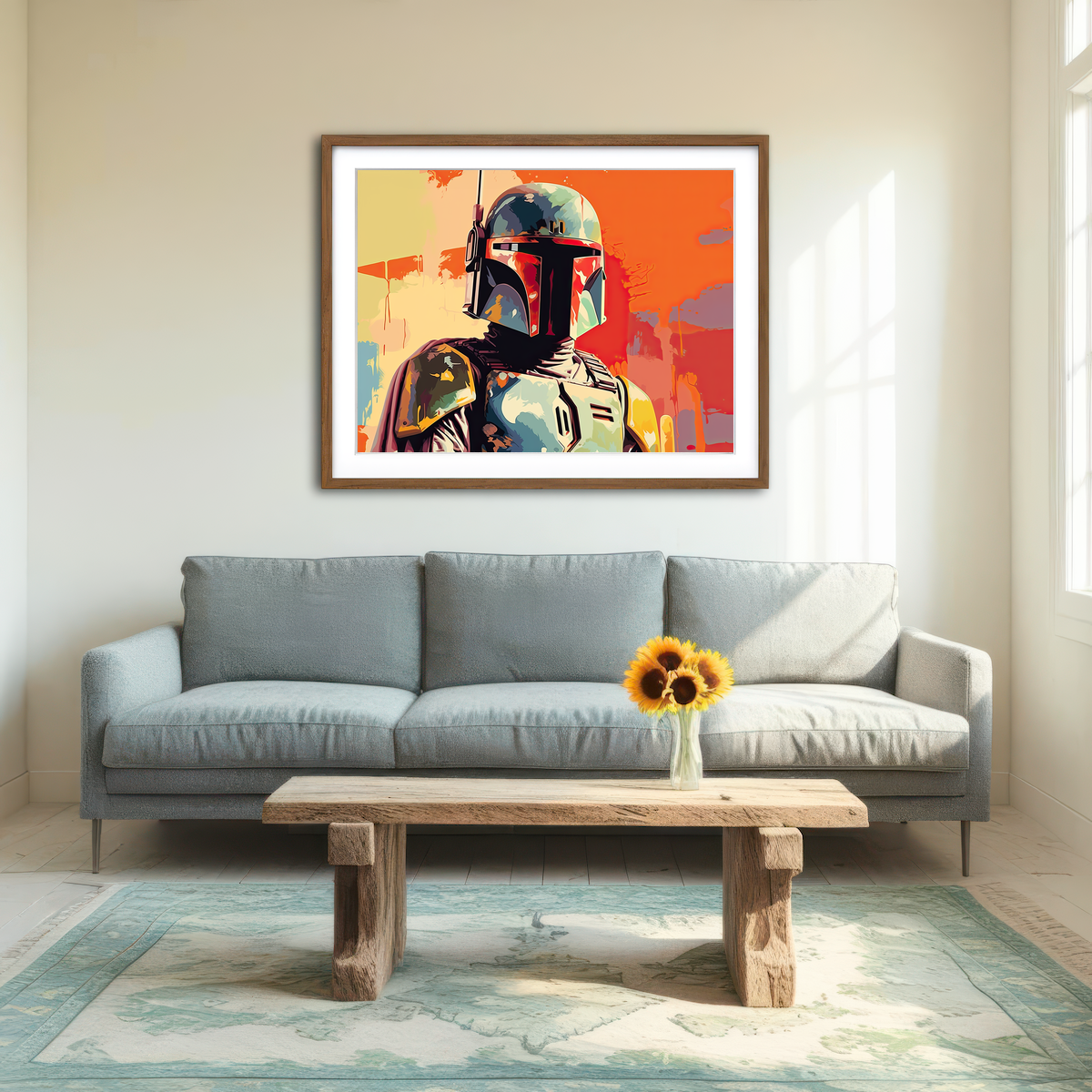 AUTO-MOCKUP ROOM | Star Wars Boba Wall Art
