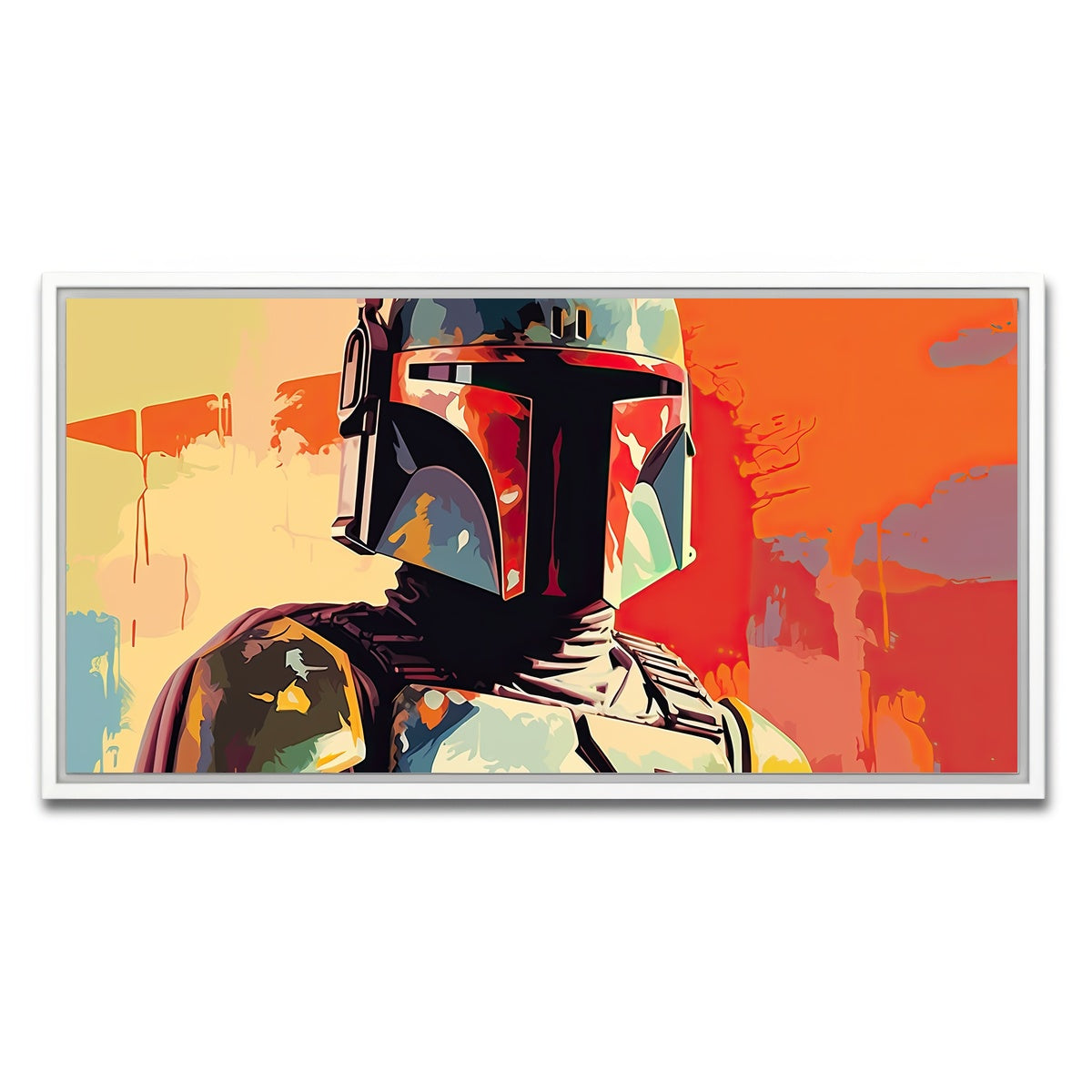 AUTO-MOCKUP WHITE | Star Wars Boba | 1 Piece | White Framed Canvas | group=2x1